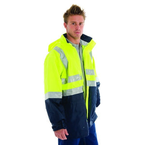 3867-HiVis Two Tone Breathable Jacket 3M Reflective Tape