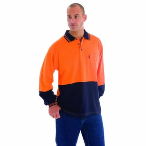 3846 -HiVis Cool-Breeze Cotton Jersey Polo Shirt with Under Arm Cotton Mesh, L/S