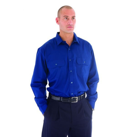 3212-Polyester Cotton Work Shirt - Long Sleeve